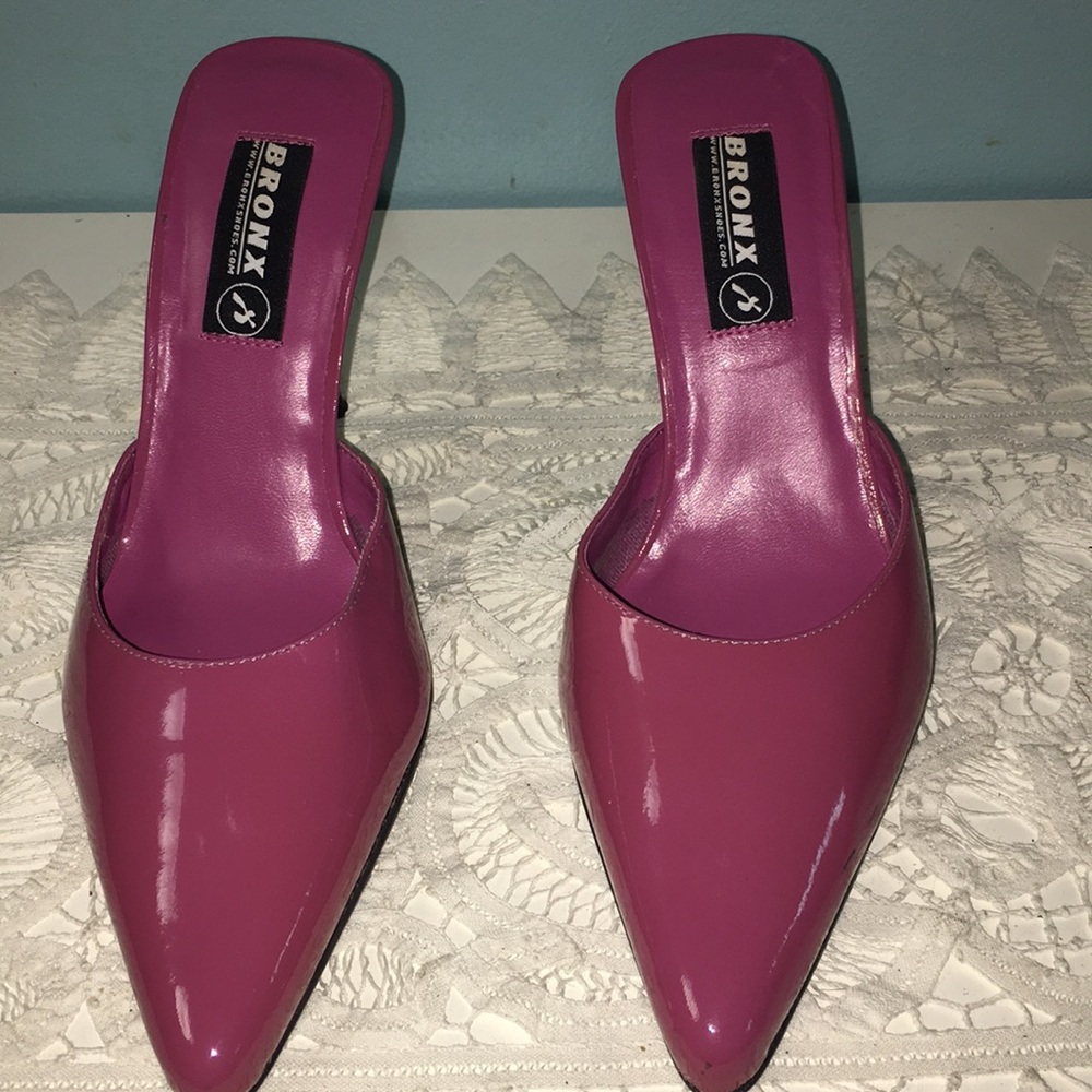 Bronx Mauve Pink Close Toe Sandals with 3inch Heel